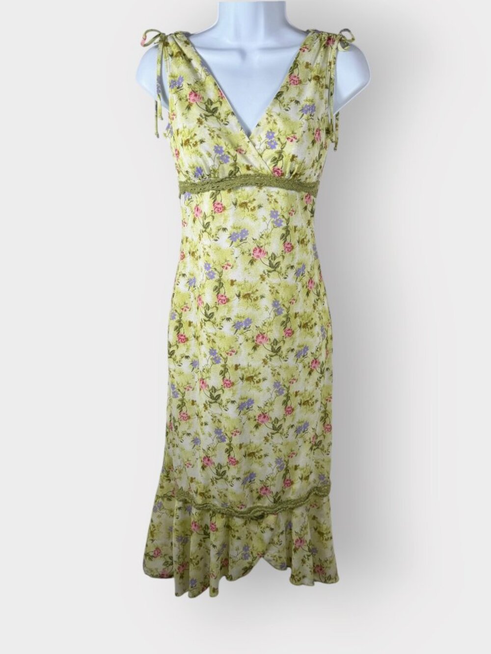 Vintage Y2k Lipstick Babydoll Dress | M | Garden Floral | Forest Fairy Romantic